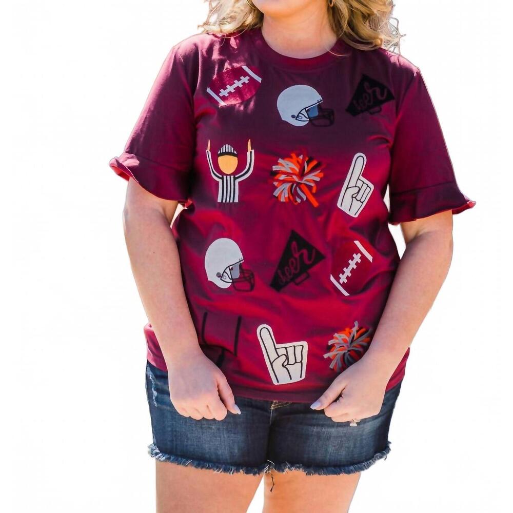 NEW LAYERZ CLOTHING friday night lights tee in maroon